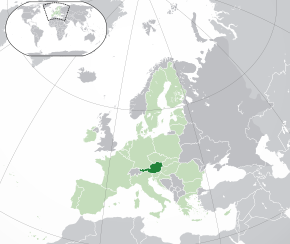 Kart over Republikken Østerrike