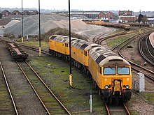 Network Rail 57305, 57312 & 57310 at Eastleigh station in February 2014 Eastleigh - Network Rail 57305, 57312 and 57310.jpg