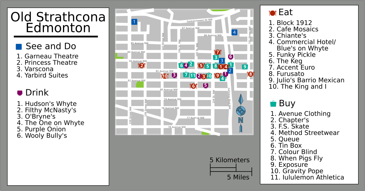 Edmonton old strathcona map