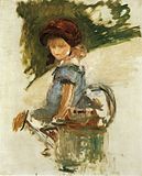 Édouard Manet, Julie Manet sitting on a Watering Can, 1882