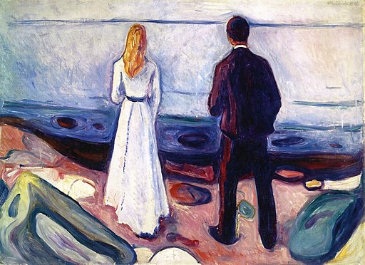 Edvard Munch - Two Human Beings (The Lonely Ones) (1905)