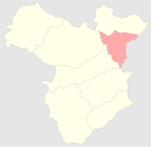 Location of Areshsky Uyezd