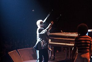 English: Elton John during a live performance ...