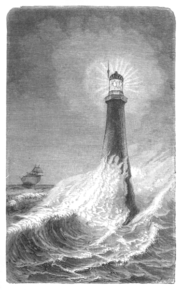 File:Engraving of Smalls Lighthouse near Pembrokeshire, Wales being struck by a wave during a storm.png