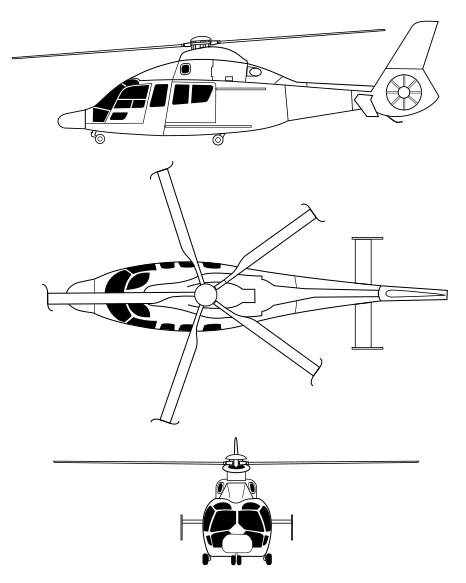 File:Eurocopter EC155 orthographical image.svg