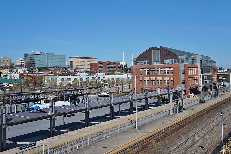 File:Everett Station and Everett skyline, April 2020.jpg