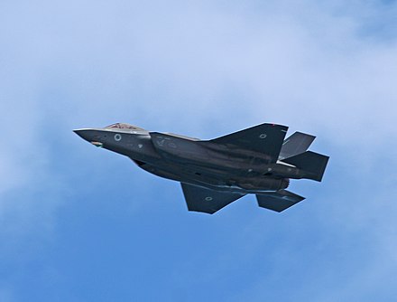 IAF F-35I Adir in Israel's Yom Ha'atzmaut flypast 2019.