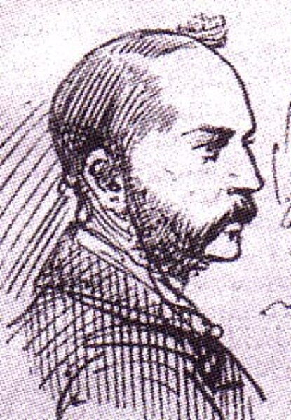 Illustration of Inspector Frederick Abberline from a contemporary newspaper