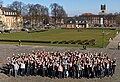 Teilnehmer der FOSSGIS-Konferenz 2015 vor dem Schloss in Münster.