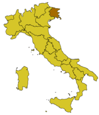 Фриули — Венеция-Джулия на карте