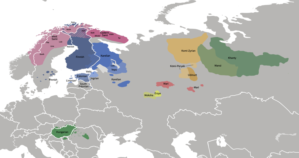 finnish language map