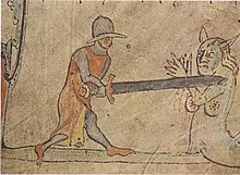 The margygr (she has a fish-like tail but is cropped in this view) vs. St. Olaf
--Flateyjarbk fol. 79r Flateyjarbok-fol079r-margygr-cropped.jpg
