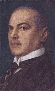German painter, sculptor, printmaker, and architect Franz Stuck (1863–1928) self-portrait, 1923. → Munich Secession