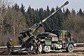 French Army CAESAR 155 mm self-propelled howitzer prepares to fire, 2018.jpg