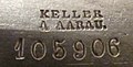 Poinçon de l'armurier Keller à Aarau