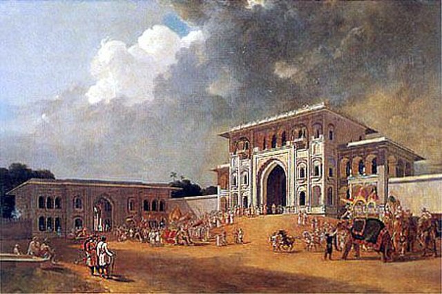 Gates of the Palace at Lucknow by W. Daniell, 1801