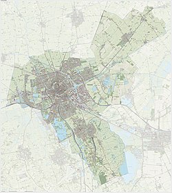 Kaart van Groningen-munisipaliteit