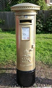 Thumbnail for 2012 Summer Olympics and Paralympics gold post boxes