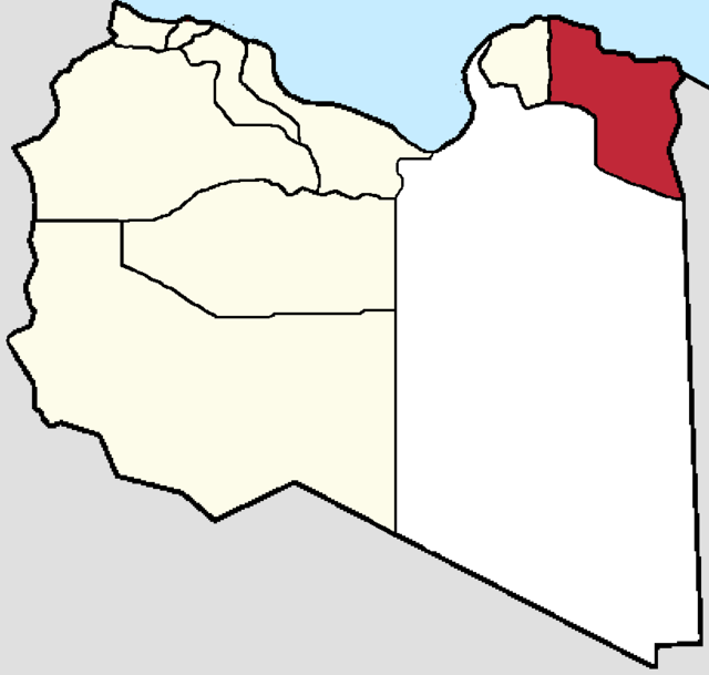 Localização de Derna