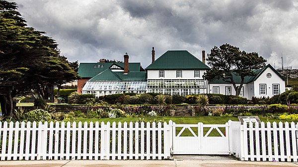 Government House in Stanley is the Governor's official residence.