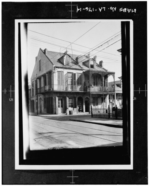 File:Governor Nichols and Royal Streets, Photographed September, 1936 GENERAL VIEW OF HOUSE SITUATED ON CORNER OF GOVERNOR NICHOLS and ROYAL STREETS - Royal Street (Commercial HABS LA,36-NEWOR,87-14.tif