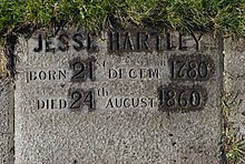 Lápida de Jesse Hartley, Church Gardens, Bootle.jpg