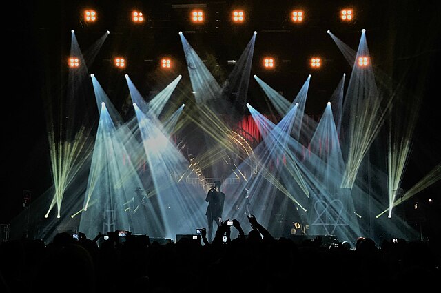 HIM performing at the Helsinki Ice Hall in December 2017