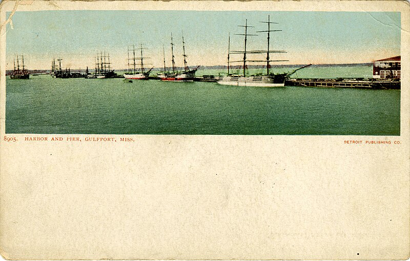 File:Harbor and pier, Gulfport, Miss. (14773434281).jpg