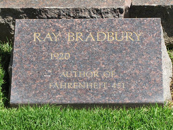 Headstone of Ray Bradbury, May 2012, prior to his death