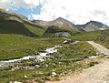 Heidelberger Hütte and Fimbabach in the Fimbatal, Switzerland