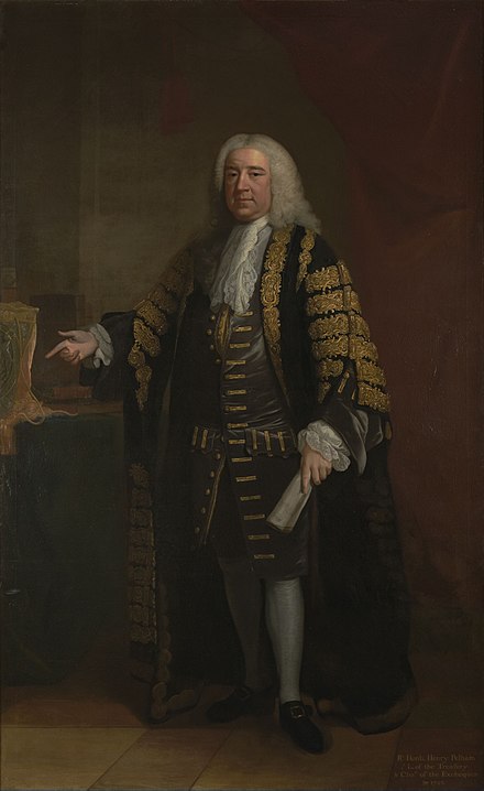 Henry Pelham, by William Hoare, c. 1743