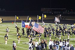 Highland Park vs. Royse City football 2017 02 (Royse City entrance).jpg