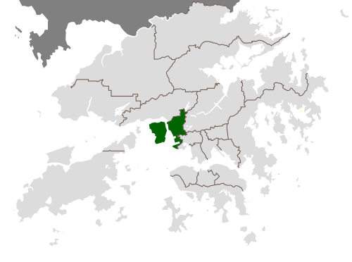 Location of Kwai Tsing within Hong Kong