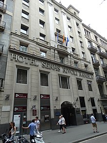 Hotel Rivoli Rambla : Former POUM Headquarters in Barcelona. Hotel Rivoli Rambla - Former POUM Headquarters - Barcelona - Spain (14396391473).jpg