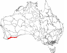 The IBRA regions, with Esperance Plains in red