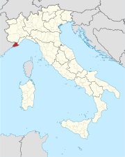 インペリア県の位置