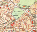 Ausschnitt aus einem Stadtplan von 1890 (links Neustadt, rechts Altstadt)