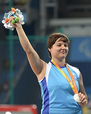 Irada Aliyeva. 2016 Yaz Paralimpik Oyunları'nda atletizm - Bayanlar cirit atma F13 16 (kırpılmış) .jpg