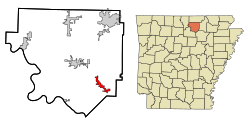 Vị trí trong Quận Izard, Arkansas