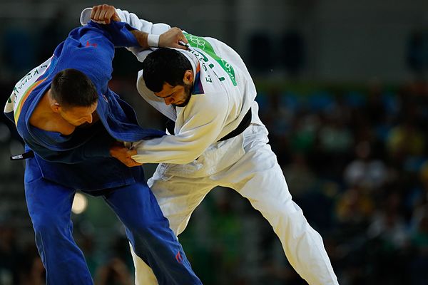 Elmar Gasimov fought against Czech Republic's Lukáš Krpálek in the men's 100 kg final.