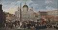 Een pauselijke processie op de Piazza San Pietro in Rome, 1629, Statens Museum for Kunst, Kopenhagen