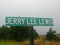 Jerry Lee Lewis Drive in Ferriday en route to Huntington School