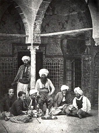 A maqhah in Ottoman Jerusalem in 1858