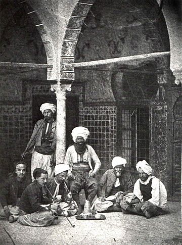 A maqhah in Ottoman Jerusalem, 1858