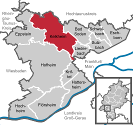 Kaart van Kelkheim (Taunus)