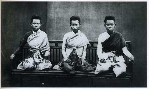 Upper class Khmer ladies in the 1800s.