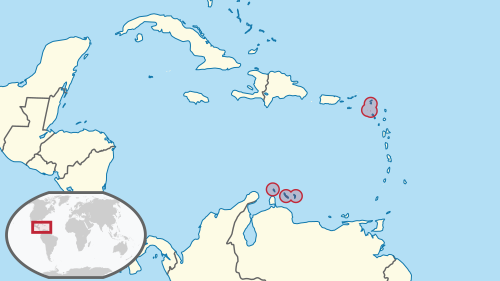 Location of the Netherlands Antilles