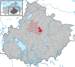 Poziția Knorrendorf pe harta districtului Mecklenburgische Seenplatte
