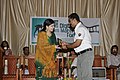 Actress Kripa receives Jalachhayam award from Biju Muriyadan