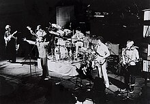Briggs, first from left, performing with Little River Band in 1977